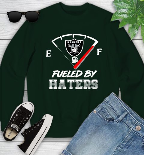 Oakland Raiders NFL Football Fueled By Haters Sports Youth Sweatshirt Tee For Sports
