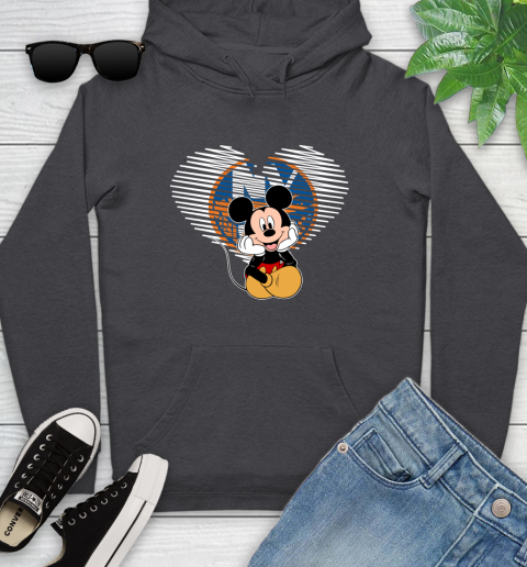 NHL New York Islanders The Heart Mickey Mouse Disney Hockey Youth Hoodie 8