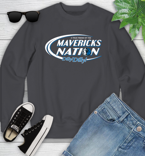 NBA A True Friend Of The Dallas Mavericks Dilly Dilly Basketball Sports Youth Sweatshirt 5