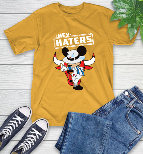 NBA Hey Haters Mickey Basketball Sports Chicago Bulls T-Shirt 2