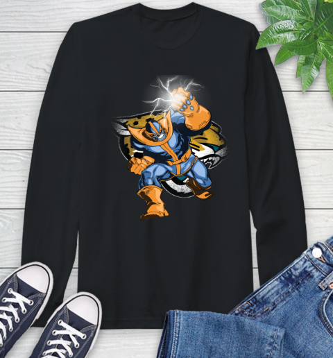Jacksonville Jaguars NFL Football Thanos Avengers Infinity War Marvel Long Sleeve T-Shirt