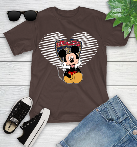 NHL Florida Panthers The Heart Mickey Mouse Disney Hockey Youth T