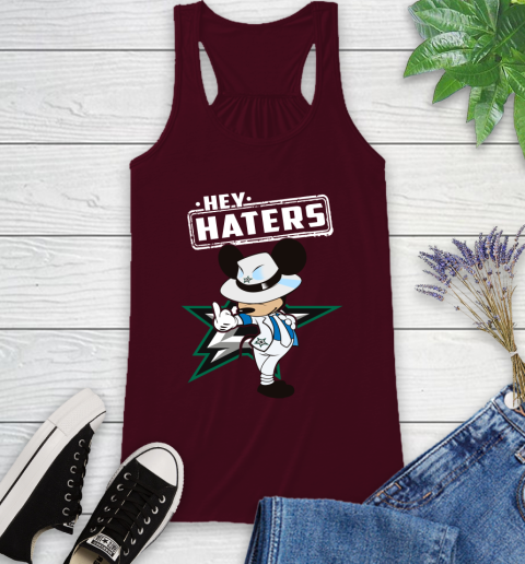 NHL Hey Haters Mickey Hockey Sports Dallas Stars Racerback Tank 2