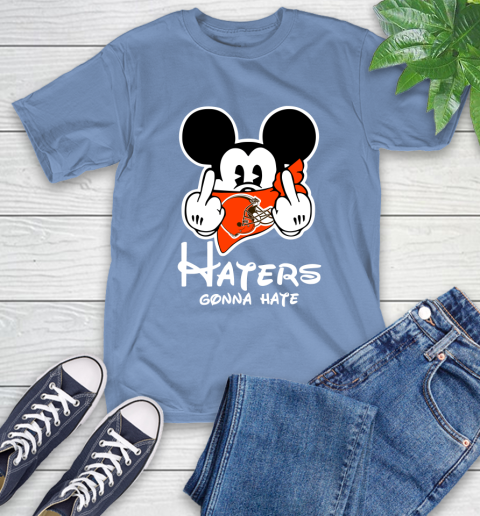 NFL Cleveland Browns Haters Gonna Hate Mickey Mouse Disney Football T Shirt T-Shirt 12