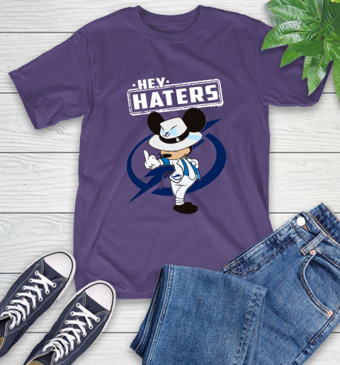 NHL Hey Haters Mickey Hockey Sports Tampa Bay Lightning T-Shirt 5