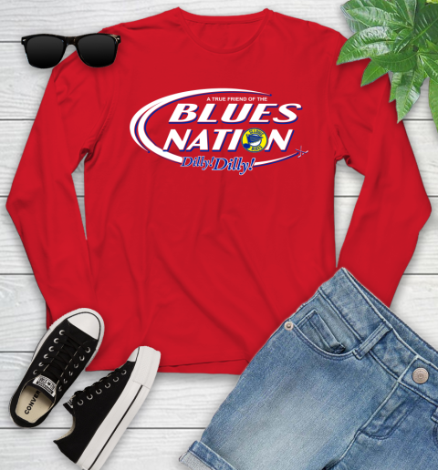 NHL A True Friend Of The St.Louis Blues Dilly Dilly Hockey Sports Youth Long Sleeve 11