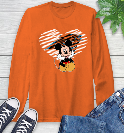 NFL Carolina Panthers The Heart Mickey Mouse Disney Football T Shirt_000 Long Sleeve T-Shirt 4