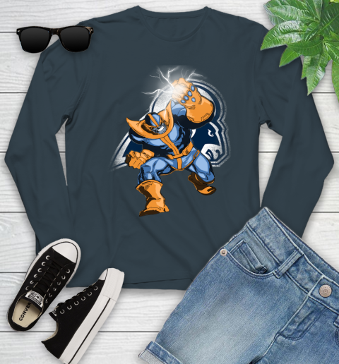 Los Angeles Rams NFL Football Thanos Avengers Infinity War Marvel Youth Long Sleeve 9