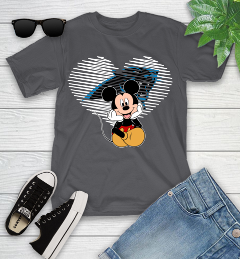 NFL Carolina Panthers The Heart Mickey Mouse Disney Football T Shirt_000 Youth T-Shirt 6
