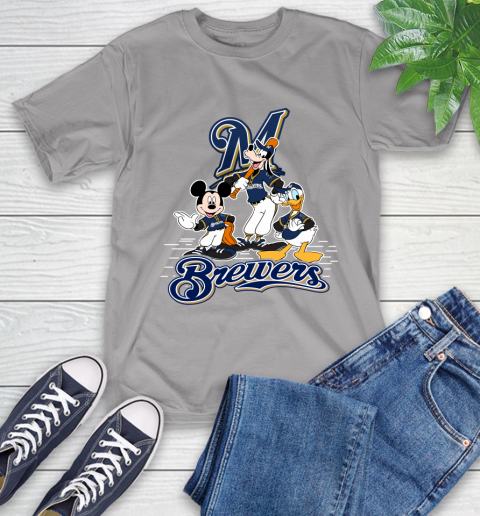 MLB Milwaukee Brewers Mickey Mouse Donald Duck Goofy Baseball T Shirt T-Shirt 6