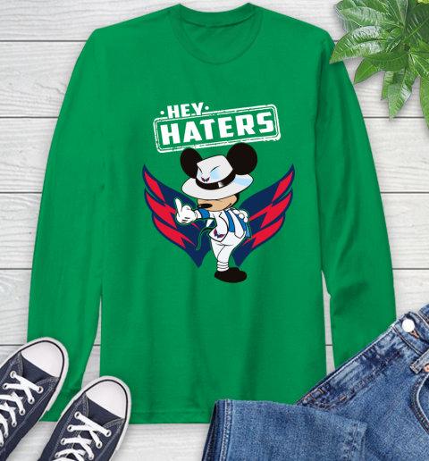 NHL Hey Haters Mickey Hockey Sports Washington Capitals Long Sleeve T-Shirt 8