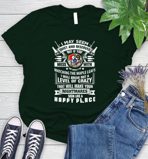 Toronto Maple Leafs NHL Hockey Don't Mess With Me While I'm Watching My Team Sports Women's T-Shirt 6