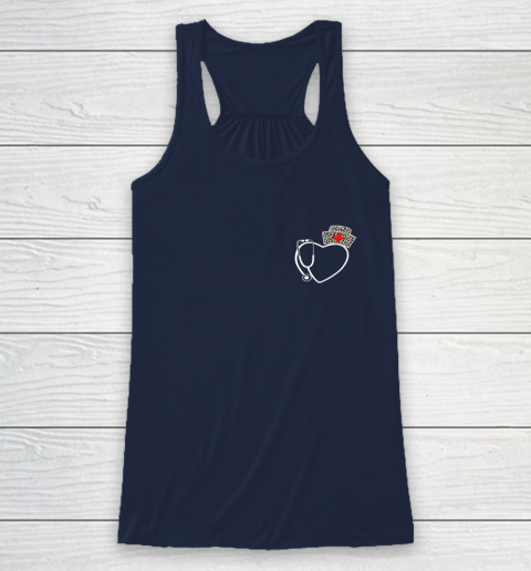 Heart Stethoscope Cute Love Nursing Gifts Valentine Day 2022 Racerback Tank 13