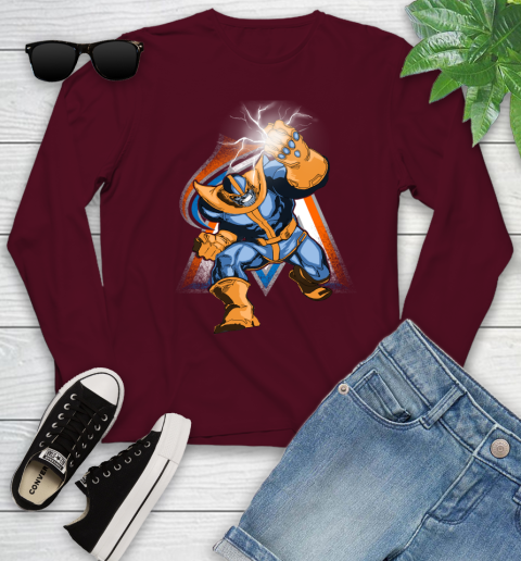 Miami Marlins MLB Baseball Thanos Avengers Infinity War Marvel Youth Long Sleeve 6