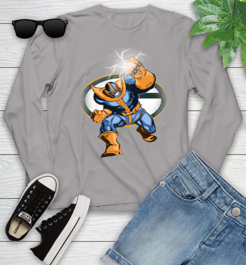 Green Bay Packers NFL Football Thanos Avengers Infinity War Marvel Youth Long Sleeve 5