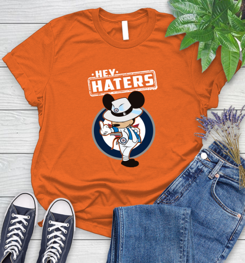 NHL Hey Haters Mickey Hockey Sports Winnipeg Jets Women's T-Shirt 3