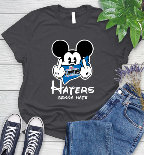 NBA LA Clippers Haters Gonna Hate Mickey Mouse Disney Basketball T Shirt Women's T-Shirt 8