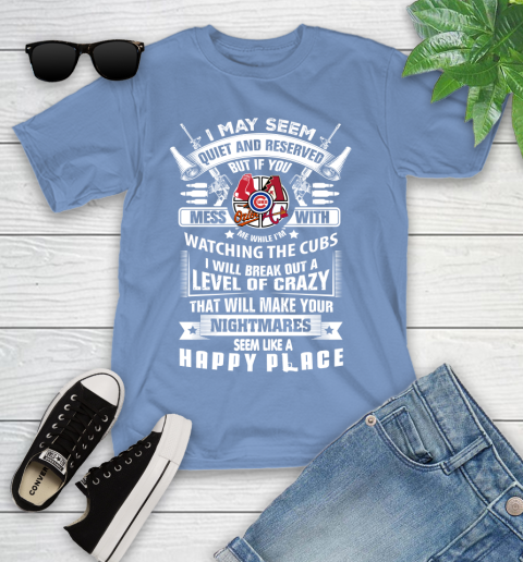 Chicago Cubs MLB Baseball Don't Mess With Me While I'm Watching My Team Sports Youth T-Shirt 15