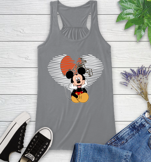 NFL Cleveland Browns The Heart Mickey Mouse Disney Football T Shirt_000 Racerback Tank 4