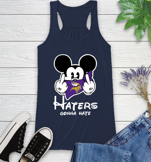 NFL Minnesota Vikings Haters Gonna Hate Mickey Mouse Disney Football T Shirt Racerback Tank 9