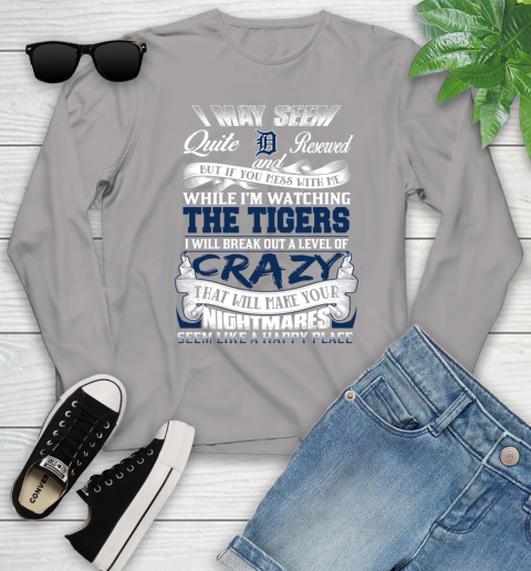 Detroit Tigers MLB Baseball Don't Mess With Me While I'm Watching My Team Youth Long Sleeve 5