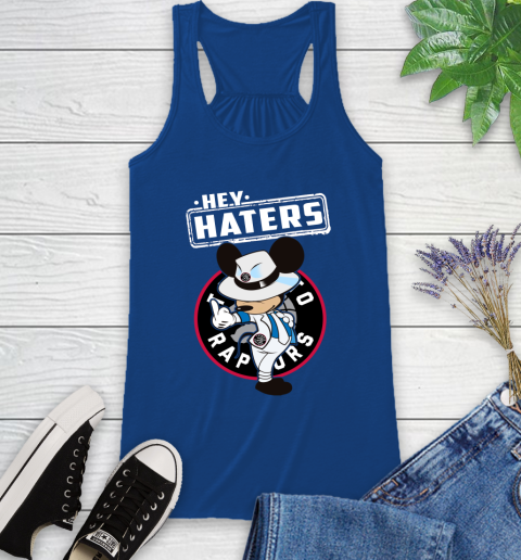 NBA Hey Haters Mickey Basketball Sports Toronto Raptors Racerback Tank 8