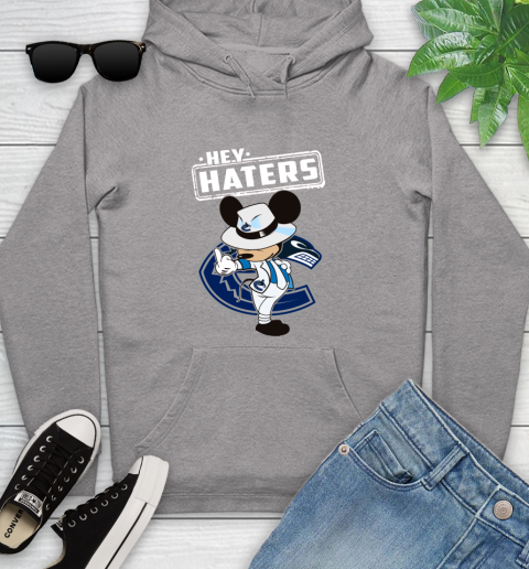NHL Hey Haters Mickey Hockey Sports Vancouver Canucks Youth Hoodie 6