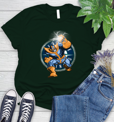 Seattle Mariners MLB Baseball Thanos Avengers Infinity War Marvel Women's T-Shirt 6