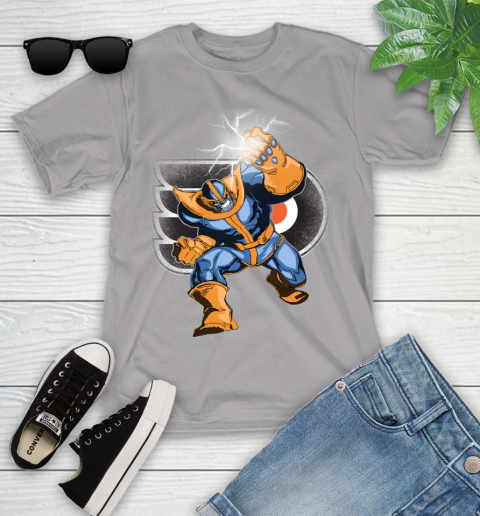 Philadelphia Flyers NHL Hockey Thanos Avengers Infinity War Marvel Youth T-Shirt 4