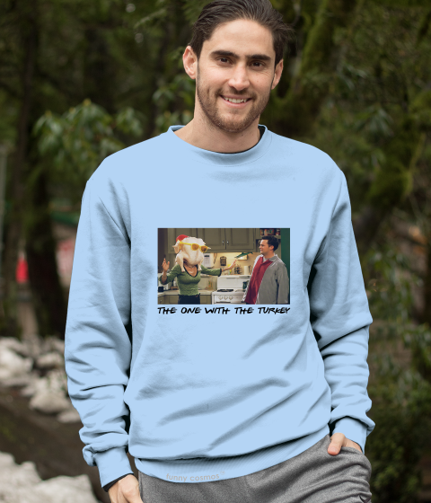 Friends TV Show T Shirt, Monica Turkey Joey T Shirt, The One With The Turkey Tshirt