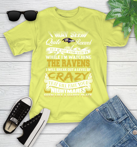 Baltimore Ravens NFL Football Don't Mess With Me While I'm Watching My Team Youth T-Shirt 10