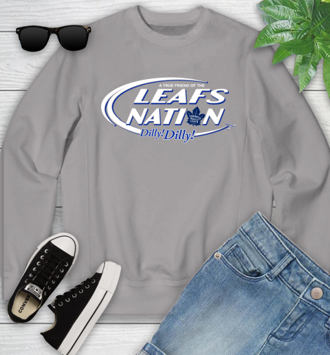 NHL A True Friend Of The Toronto Maple Leafs Dilly Dilly Hockey Sports Youth Sweatshirt 3