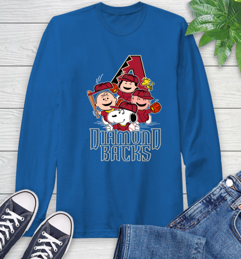 MLB Arizona Diamondbacks Snoopy Charlie Brown Woodstock The Peanuts Movie Baseball T Shirt_000 Long Sleeve T-Shirt 10
