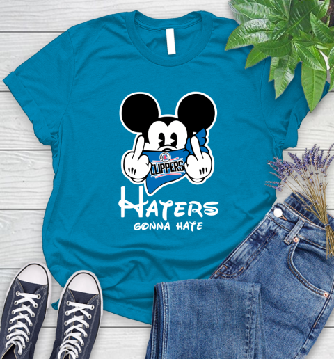 NBA LA Clippers Haters Gonna Hate Mickey Mouse Disney Basketball T Shirt Women's T-Shirt 10
