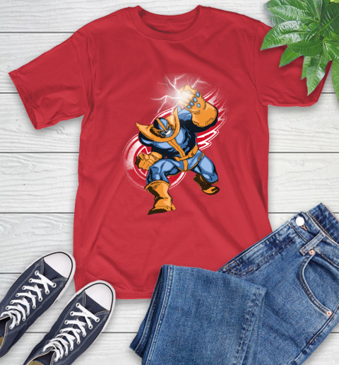Detroit Red Wings NHL Hockey Thanos Avengers Infinity War Marvel T-Shirt 11