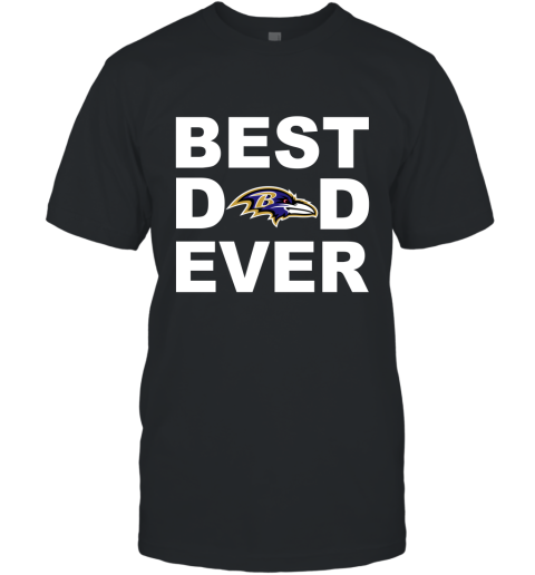 Best Dad Ever Baltimore Ravens Fan Gift Ideas T-Shirt