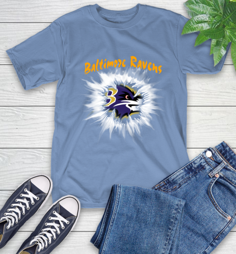 Baltimore Ravens NFL Football Adoring Fan Rip Sports T-Shirt 12