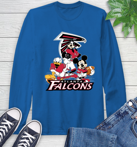 NFL Atlanta Falcons Mickey Mouse Donald Duck Goofy Football Shirt Long Sleeve T-Shirt 10