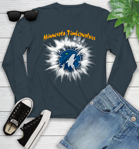 Minnesota Timberwolves NBA Basketball Rip Sports Youth Long Sleeve 9