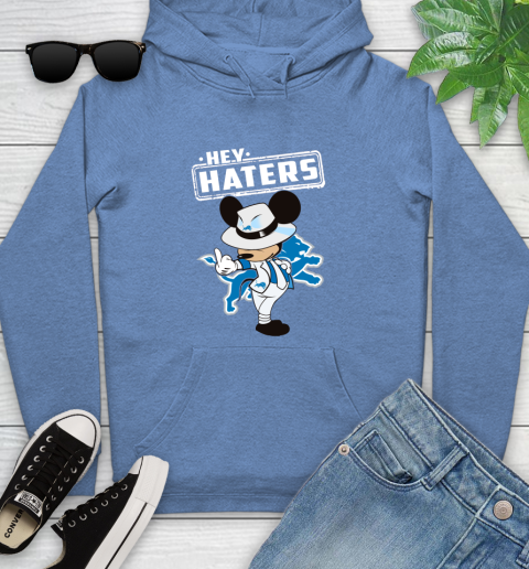 NFL Hey Haters Mickey Football Sports Detroit Lions Youth Hoodie 13