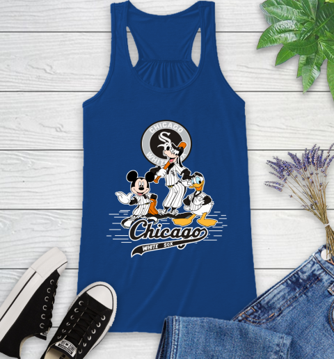 MLB Chicago White Sox Mickey Mouse Donald Duck Goofy Baseball T Shirt Racerback Tank 8