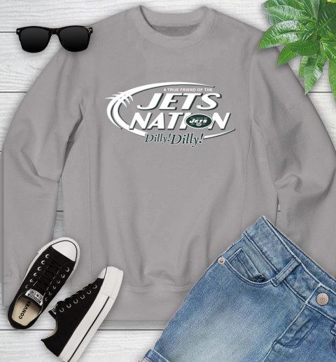 NFL A True Friend Of The New York Jets Dilly Dilly Football Sports Youth Sweatshirt 3