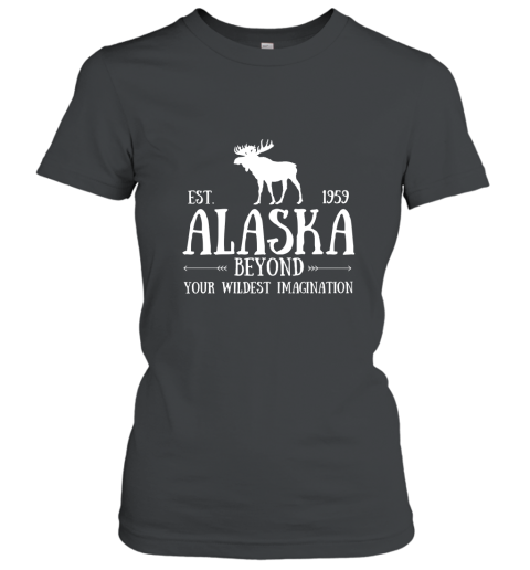 Moose Alaska Sweatshirt Last Frontier Alaska Sweatshirt Bear Women T-Shirt