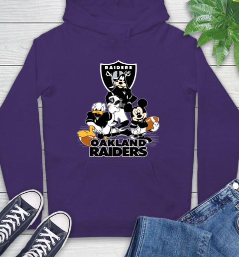 NFL Oakland Raiders Mickey Mouse Donald Duck Goofy Football Shirt Hoodie 5
