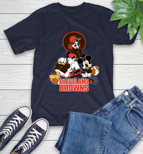NFL Cleveland Browns Mickey Mouse Donald Duck Goofy Football Shirt T-Shirt 3