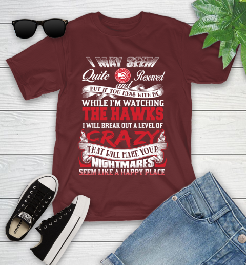 Atlanta Hawks NBA Basketball Don't Mess With Me While I'm Watching My Team Youth T-Shirt 14