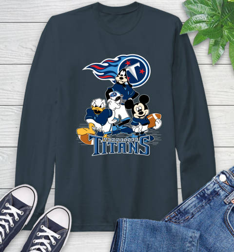 NFL Tennessee Titans Mickey Mouse Donald Duck Goofy Football Shirt Long Sleeve T-Shirt 9