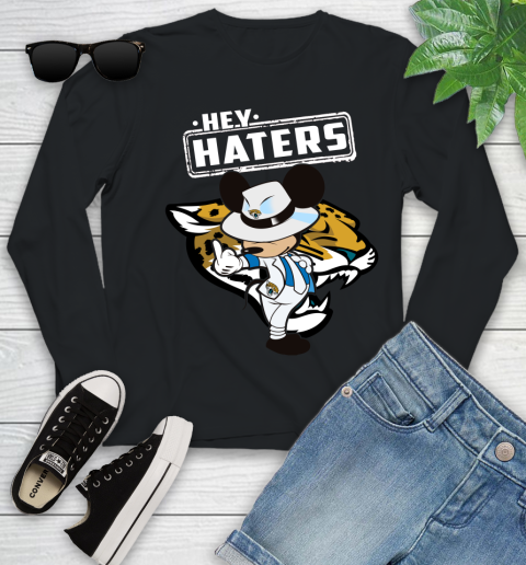 NFL Hey Haters Mickey Football Sports Jacksonville Jaguars Youth Long Sleeve
