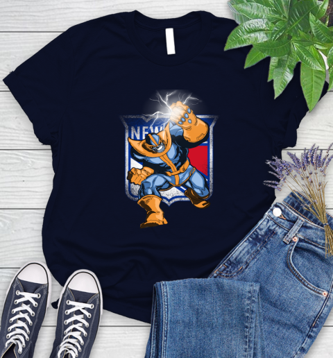 New York Rangers NHL Hockey Thanos Avengers Infinity War Marvel Women's T-Shirt 2