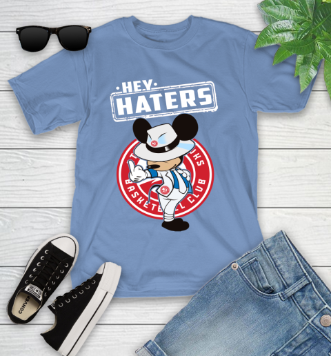 NBA Hey Haters Mickey Basketball Sports Atlanta Hawks Youth T-Shirt 15